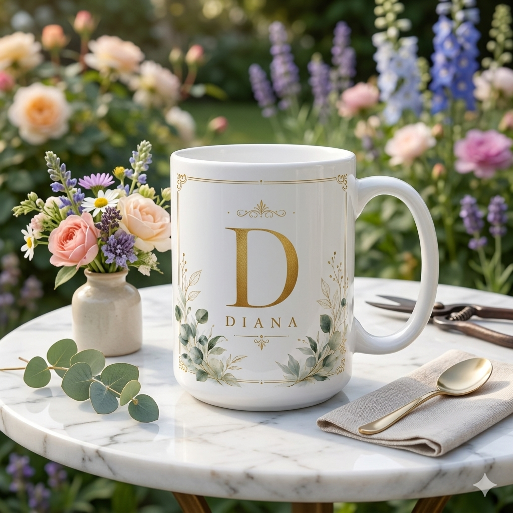 Luxury Monogram Mugs