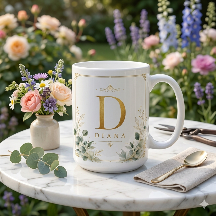 Luxury Monogram Mugs